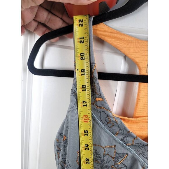 The North Face Women's Vapor Wick Floral Gray & Orange Tank Top Size M - Picture 7 of 9